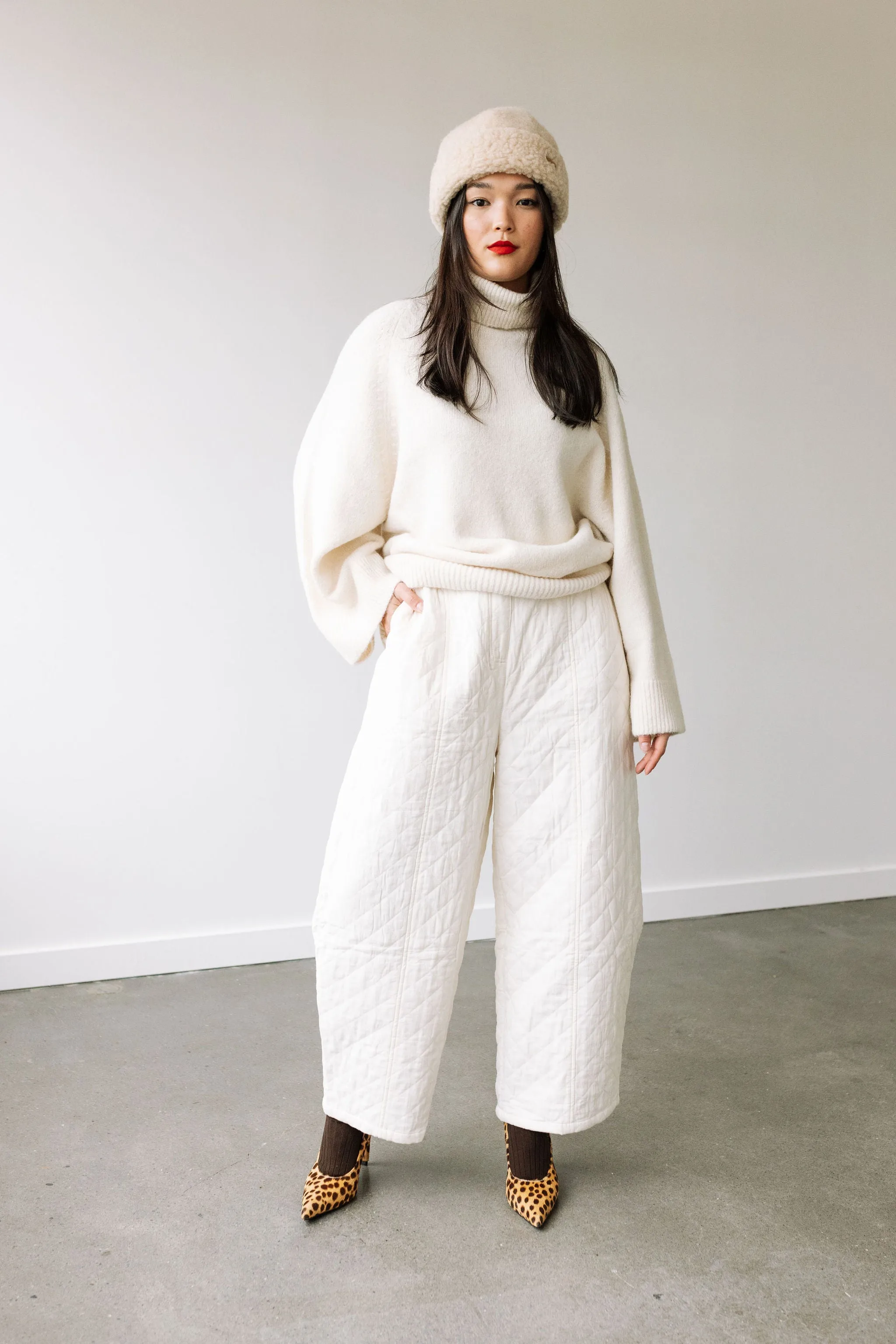 Alpaca and Wool Blend Sweater (Ecru)