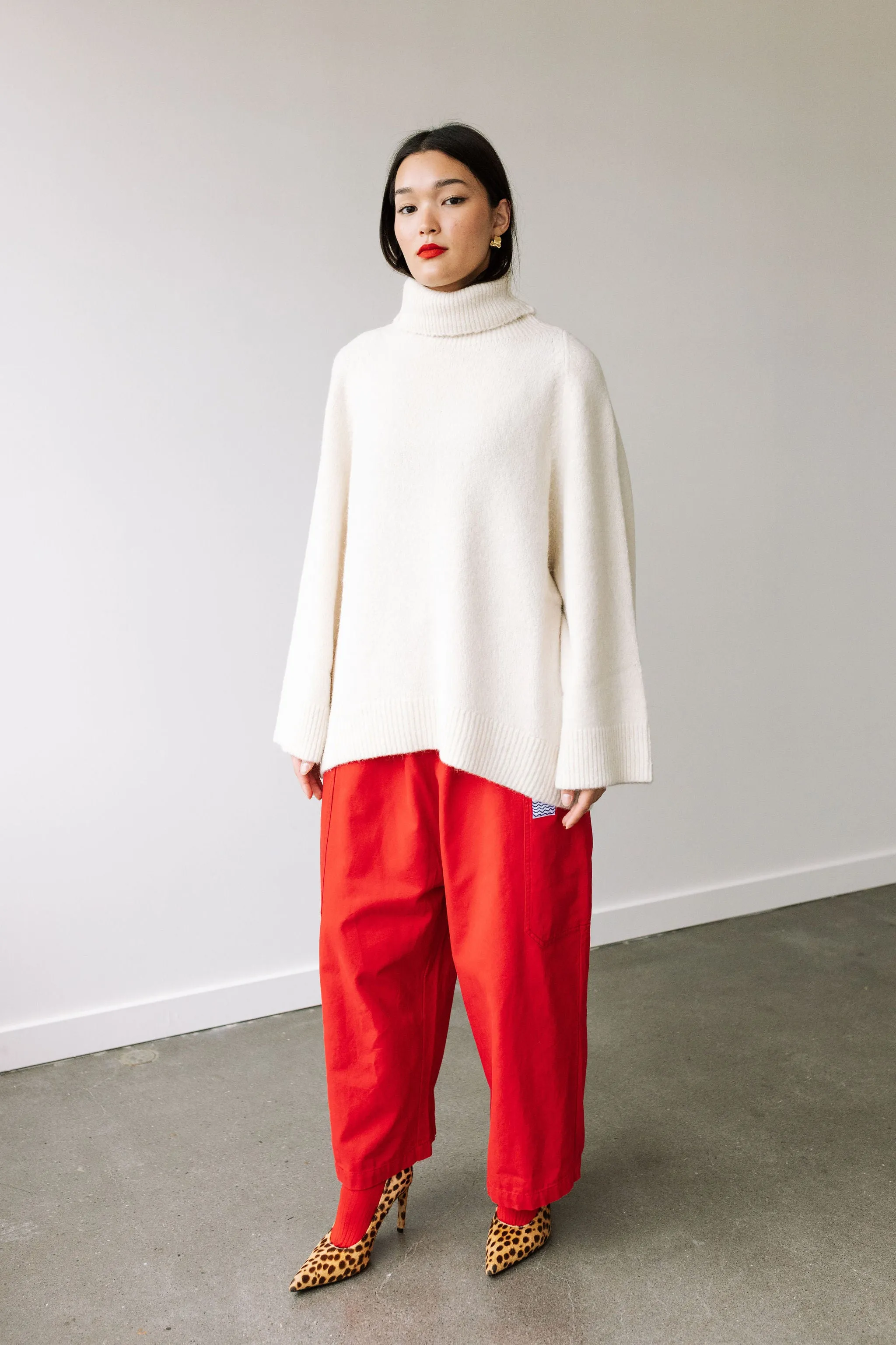 Alpaca and Wool Blend Sweater (Ecru)