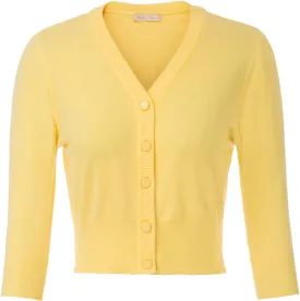 Belle Poque Women's 3/4 Sleeve Cropped Cardigan Shrugs Button Down Sweater