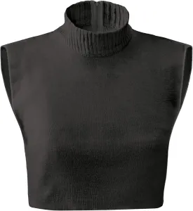 Collections Etc Zippered Dickie Layer Top with Armholes - Soft Knit Mock Turtleneck for Layered Look