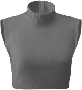 Collections Etc Zippered Dickie Layer Top with Armholes - Soft Knit Mock Turtleneck for Layered Look