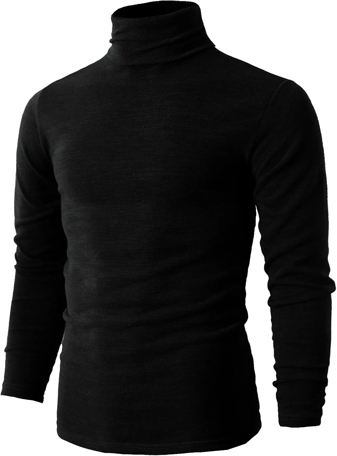 H2H Mens Lightweight Slim Fit Turtleneck Pullover Casual Long Sleeve