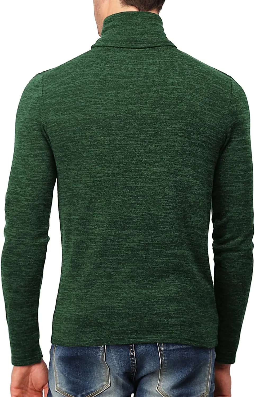 H2H Mens Lightweight Slim Fit Turtleneck Pullover Casual Long Sleeve