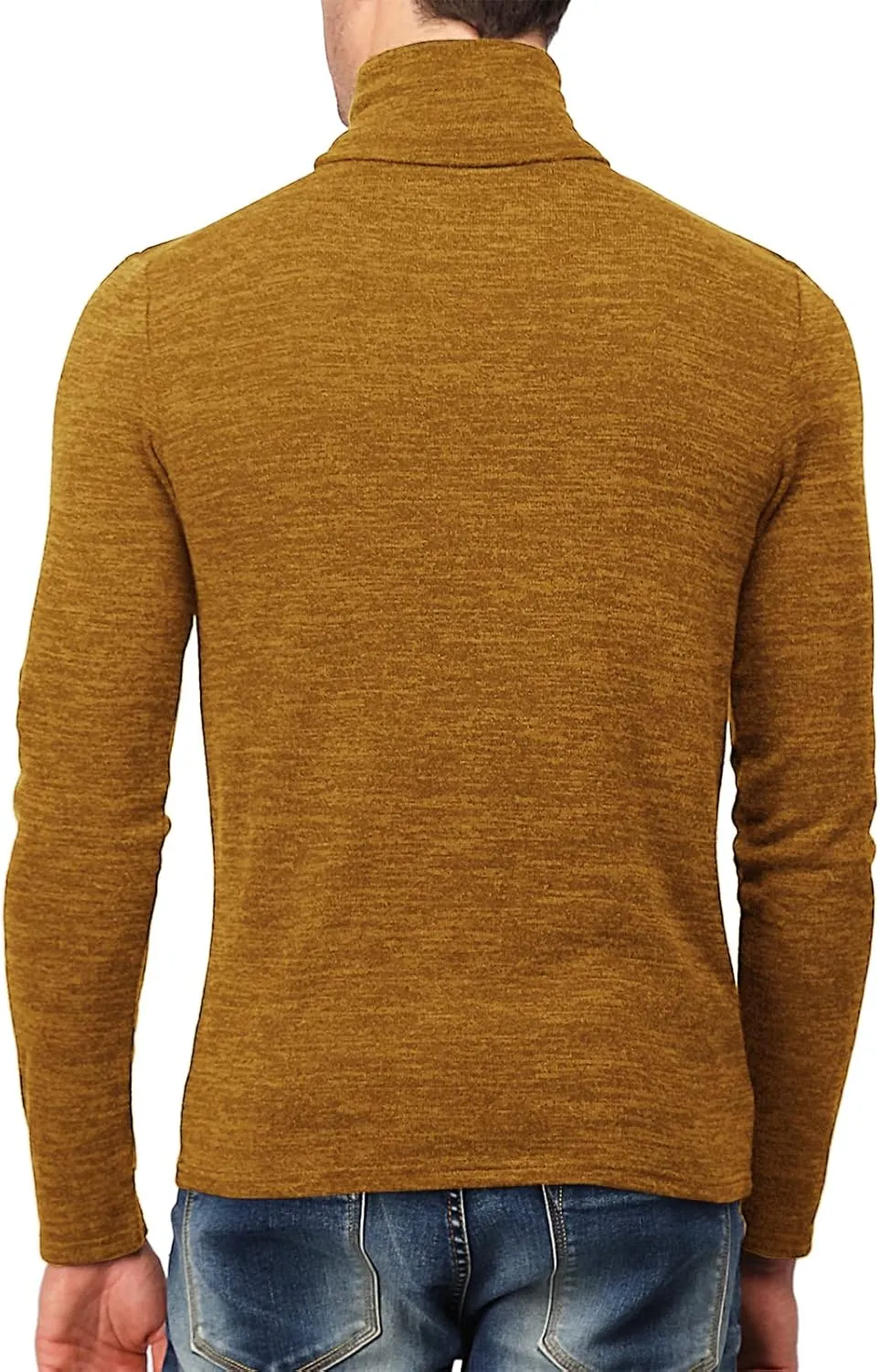 H2H Mens Lightweight Slim Fit Turtleneck Pullover Casual Long Sleeve