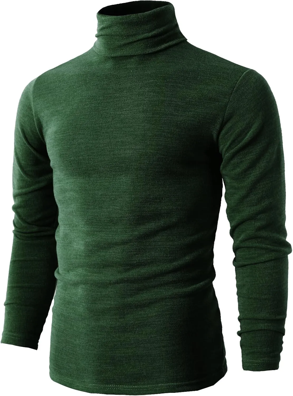 H2H Mens Lightweight Slim Fit Turtleneck Pullover Casual Long Sleeve