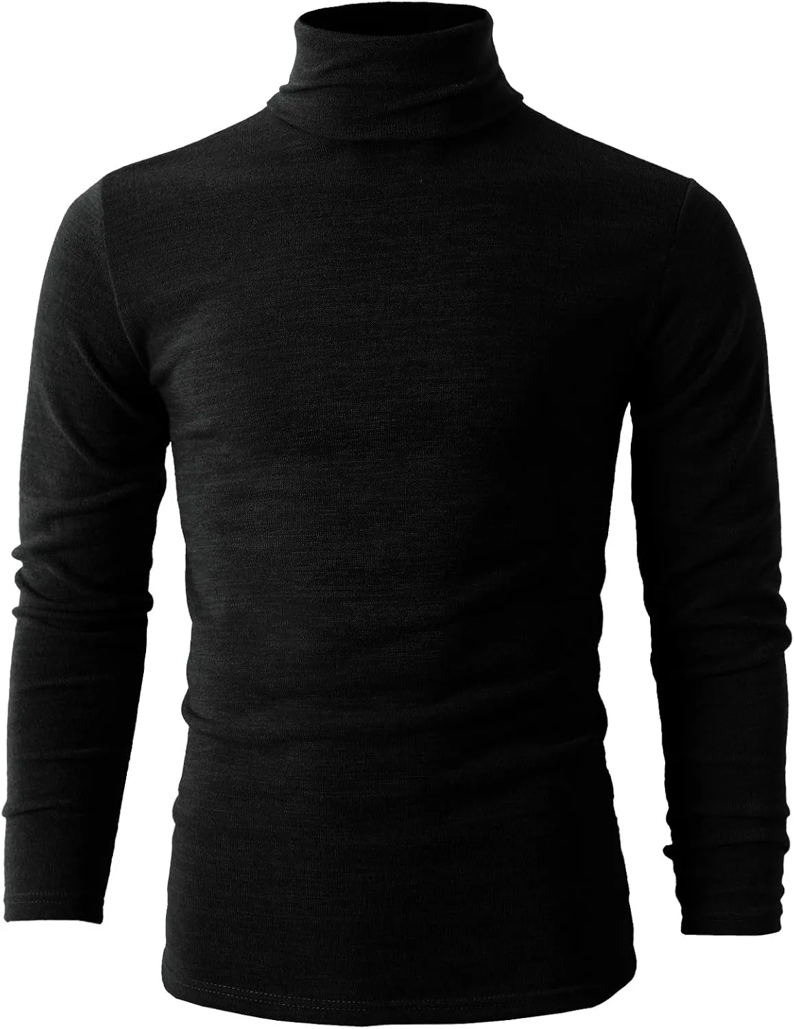H2H Mens Lightweight Slim Fit Turtleneck Pullover Casual Long Sleeve