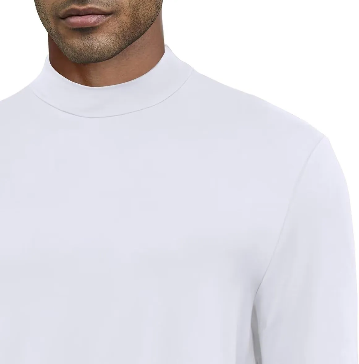 Men's Fashion Shirts Long Sleeve Mock Turtleneck T-Shirts Casual Thermal Undershirt Tops