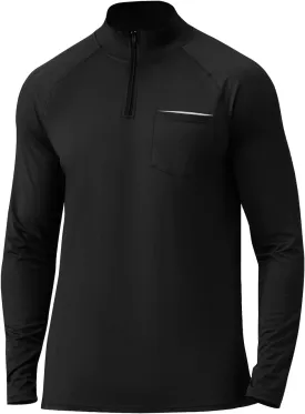Men's Quarter Zip Pullover Long Sleeve Golf Shirts 1/4 Half Zip Sweatshirts for Golf Polo Fishing Athletic