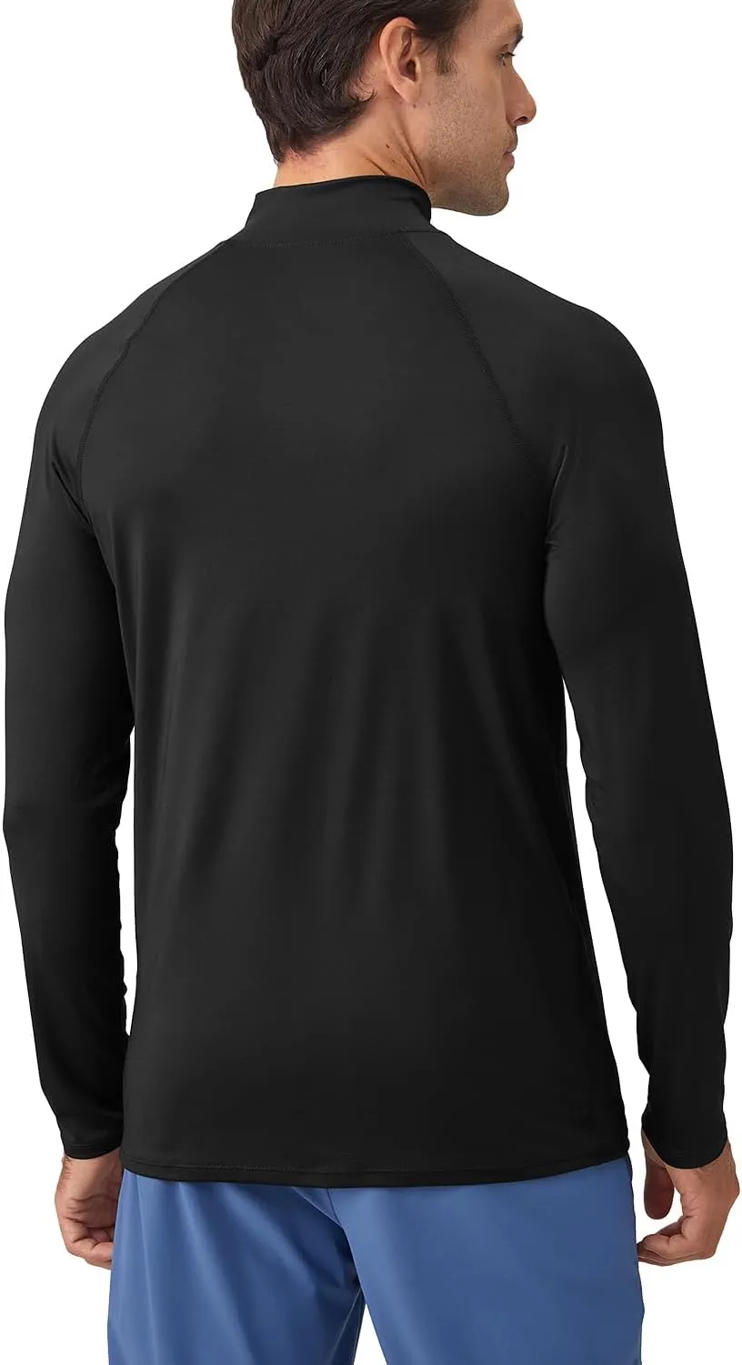 Men's Quarter Zip Pullover Long Sleeve Golf Shirts 1/4 Half Zip Sweatshirts for Golf Polo Fishing Athletic
