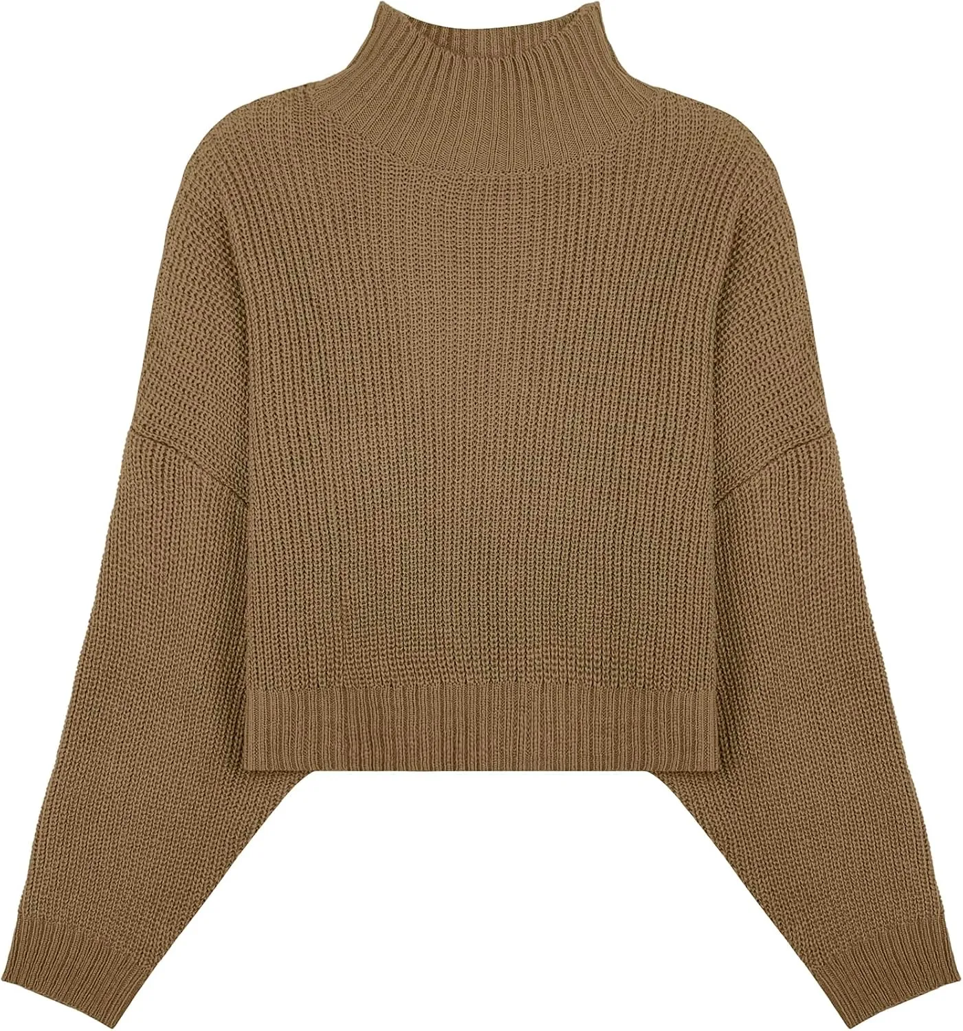 Womens Lightweight Cute Turtleneck Ultra Cropped Sweaters Spring 2025 Ribbed Knit Crop Thin Pullover Sweater