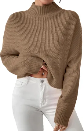 Womens Lightweight Cute Turtleneck Ultra Cropped Sweaters Spring 2025 Ribbed Knit Crop Thin Pullover Sweater