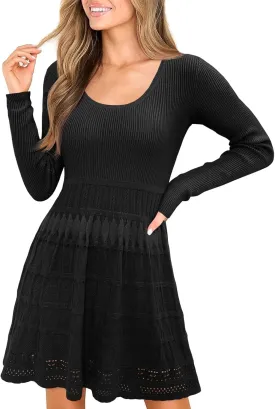 Womens Sweater Dresses 2024 Warm Winter Dress Fall Fashion 2024 Flattering Dresses to Hide Tummy